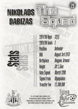 1999 Futera Newcastle United Fans' Selection #29 Nikolaos Dabizas Back