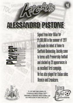 1999 Futera Newcastle United Fans' Selection #40 Alessandro Pistone Back