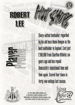 1999 Futera Newcastle United Fans' Selection #52 Robert Lee Back