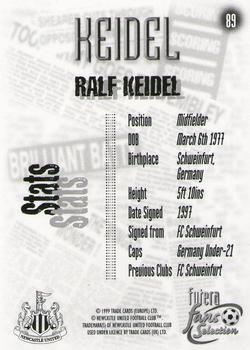 1999 Futera Newcastle United Fans' Selection #89 Ralf Keidel Back