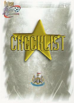 1999 Futera Newcastle United Fans' Selection #99 Checklist Front