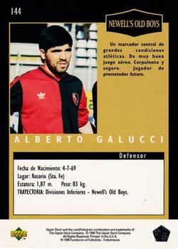 1995 Upper Deck Futbol Argentino #144 Alberto Galucci Back