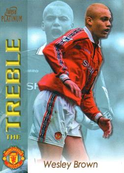 1999 Futera Platinum Manchester United The Treble #6 Wes Brown Front