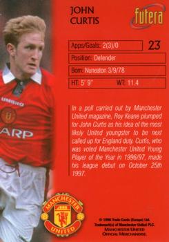 1998 Futera Manchester United #23 John Curtis Back
