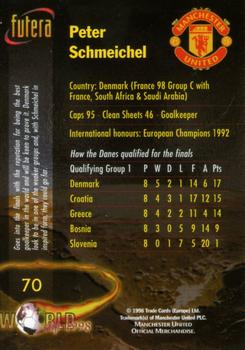 1998 Futera Manchester United #70 Peter Schmeichel Back