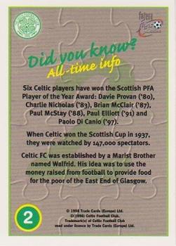 1997-98 Futera Celtic Fans Selection #2 Team Puzzle Back