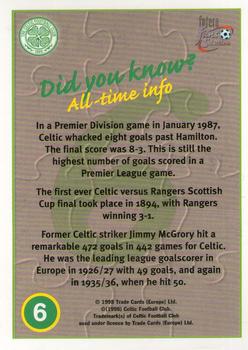 1997-98 Futera Celtic Fans Selection #6 Team Puzzle Back