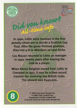 1997-98 Futera Celtic Fans Selection #8 Team Puzzle Back