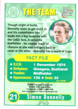 1997-98 Futera Celtic Fans Selection #21 Simon Donnelly Back
