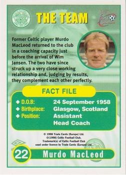 1997-98 Futera Celtic Fans Selection #22 Murdo MacLeod Back