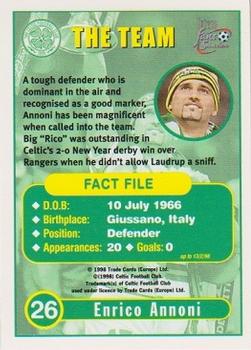 1997-98 Futera Celtic Fans Selection #26 Enrico Annoni Back