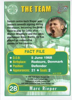 1997-98 Futera Celtic Fans Selection #28 Marc Rieper Back
