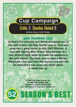 1997-98 Futera Celtic Fans Selection #52 Celtic 3 Dundee Utd 0 Back