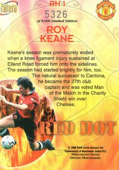 1998 Futera Manchester United - Red Hot #RH1 Roy Keane Back