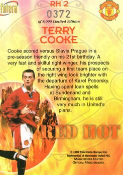 1998 Futera Manchester United - Red Hot #RH2 Terry Cooke Back