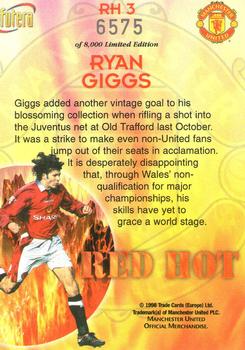 1998 Futera Manchester United - Red Hot #RH3 Ryan Giggs Back