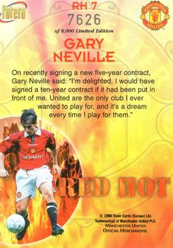 1998 Futera Manchester United - Red Hot #RH7 Gary Neville Back