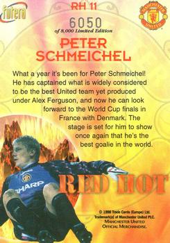 1998 Futera Manchester United - Red Hot #RH11 Peter Schmeichel Back