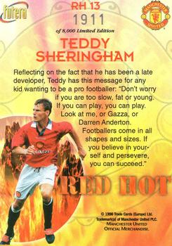 1998 Futera Manchester United - Red Hot #RH13 Teddy Sheringham Back