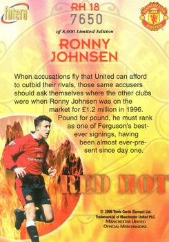 1998 Futera Manchester United - Red Hot #RH18 Ronny Johnsen Back