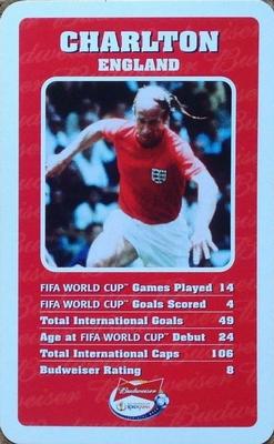 2002 Top Trumps Budweiser World Cup Japan #NNO Bobby Charlton Front