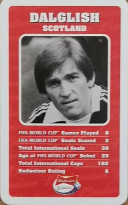 2002 Top Trumps Budweiser World Cup Japan #NNO Kenny Dalglish Front