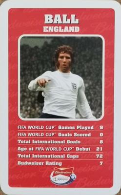 2002 Top Trumps Budweiser World Cup Japan #NNO Alan Ball Front