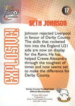 2000 Futera Fans Selection Derby County - Foil #17 Seth Johnson Back