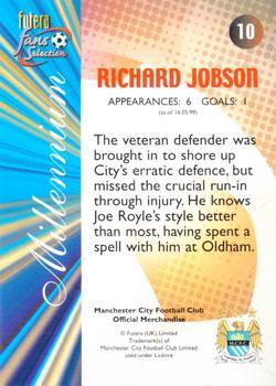 2000 Futera Fans Selection Manchester City - Foil #10 Richard Jobson Back