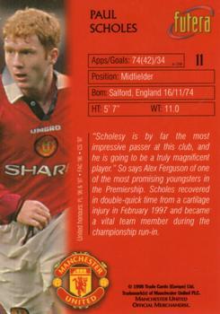 1998 Futera Manchester United - Foil #11 Paul Scholes Back