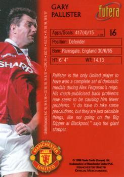 1998 Futera Manchester United - Foil #16 Gary Pallister Back