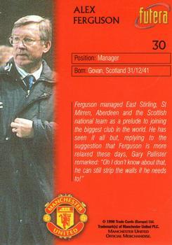 1998 Futera Manchester United - Foil #30 Alex Ferguson Back
