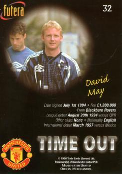 1998 Futera Manchester United - Foil #32 David May Back