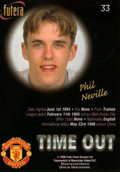 1998 Futera Manchester United - Foil #33 Phil Neville Back