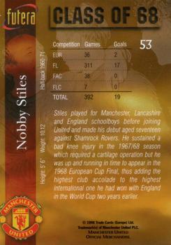 1998 Futera Manchester United - Foil #53 Nobby Stiles Back