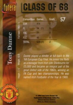 1998 Futera Manchester United - Foil #57 Tony Dunne Back