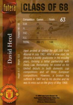 1998 Futera Manchester United - Foil #63 David Herd Back