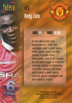 1998 Futera Manchester United - Foil #65 Andy Cole Back