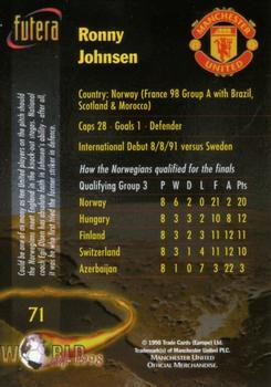 1998 Futera Manchester United - Foil #71 Ronny Johnsen Back