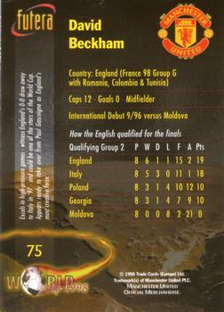 1998 Futera Manchester United - Foil #75 David Beckham Back