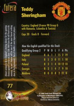 1998 Futera Manchester United - Foil #77 Teddy Sheringham Back