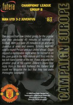 1998 Futera Manchester United - Foil #83 Clash of the Giants Back