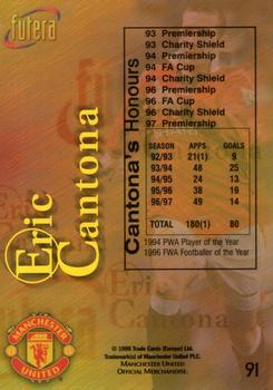 1998 Futera Manchester United - Foil #91 Eric Cantona Back