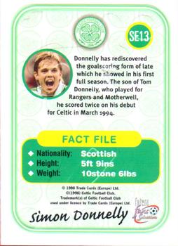 1997-98 Futera Celtic Fans Selection - Embossed #SE13 Simon Donnelly Back