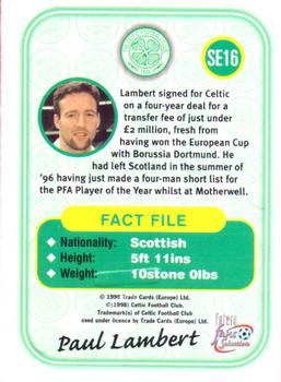 1997-98 Futera Celtic Fans Selection - Embossed #SE16 Paul Lambert Back