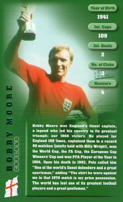 2005 Top Trumps Football Legends 1 #NNO Bobby Moore Front