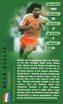 2005 Top Trumps Football Legends 1 #NNO Ruud Gullit Front