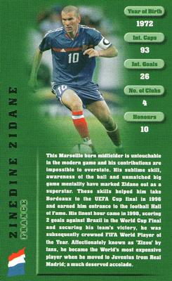 2005 Top Trumps Football Legends 1 #NNO Zinedine Zidane Front