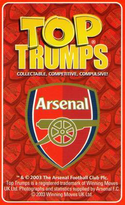 2003 Top Trumps Arsenal #NNO Ashley Cole Back