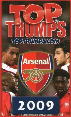 2009 Top Trumps Specials Arsenal #NNO Cesc Fabregas Back